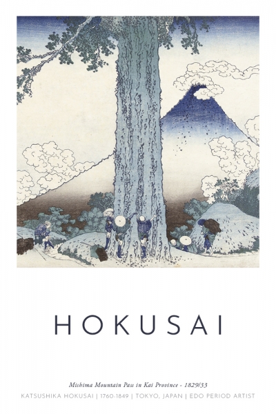 Katsushika Hokusai - Mishima Mountain Pass in Kai Province 