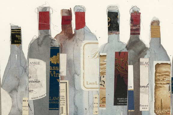 Wine Collection No. 1 Variante 1 | 60x90 cm | Premium-Papier wasserfest